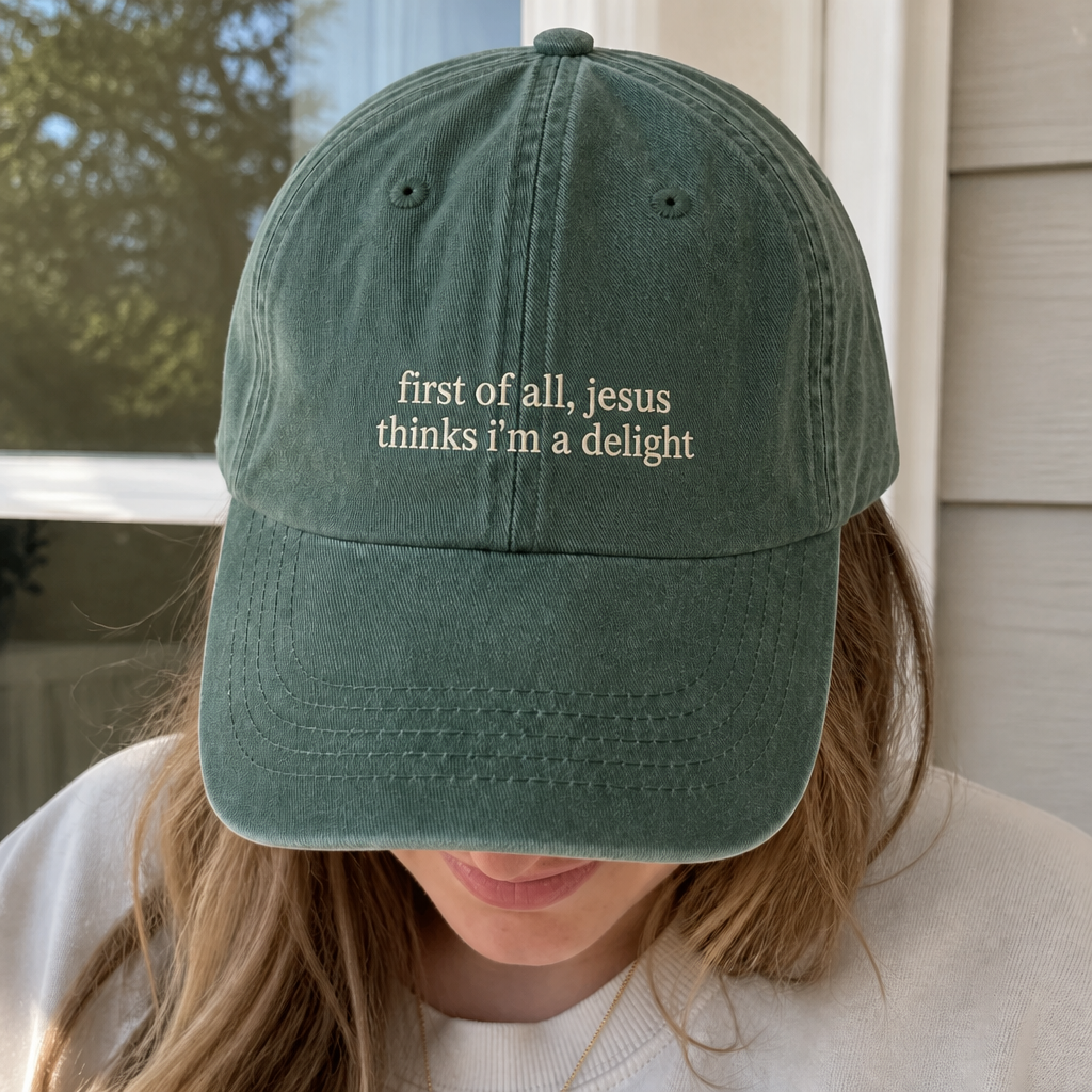 Jesus Thinks I'm A Delight Hat - 03 worn