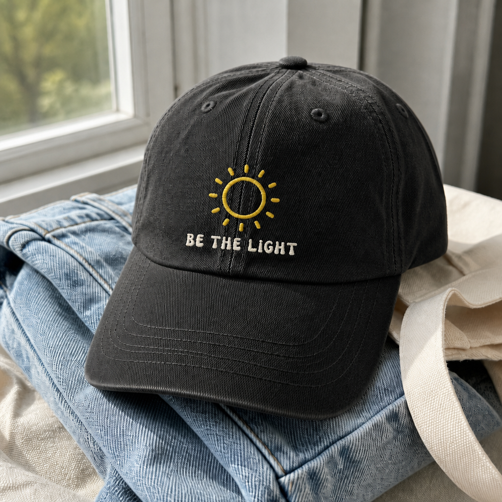 Be The Light Dad Hat - Black