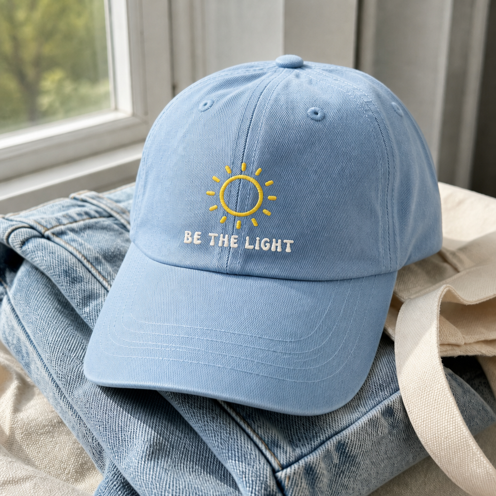 Be The Light Dad Hat - Hydrangea