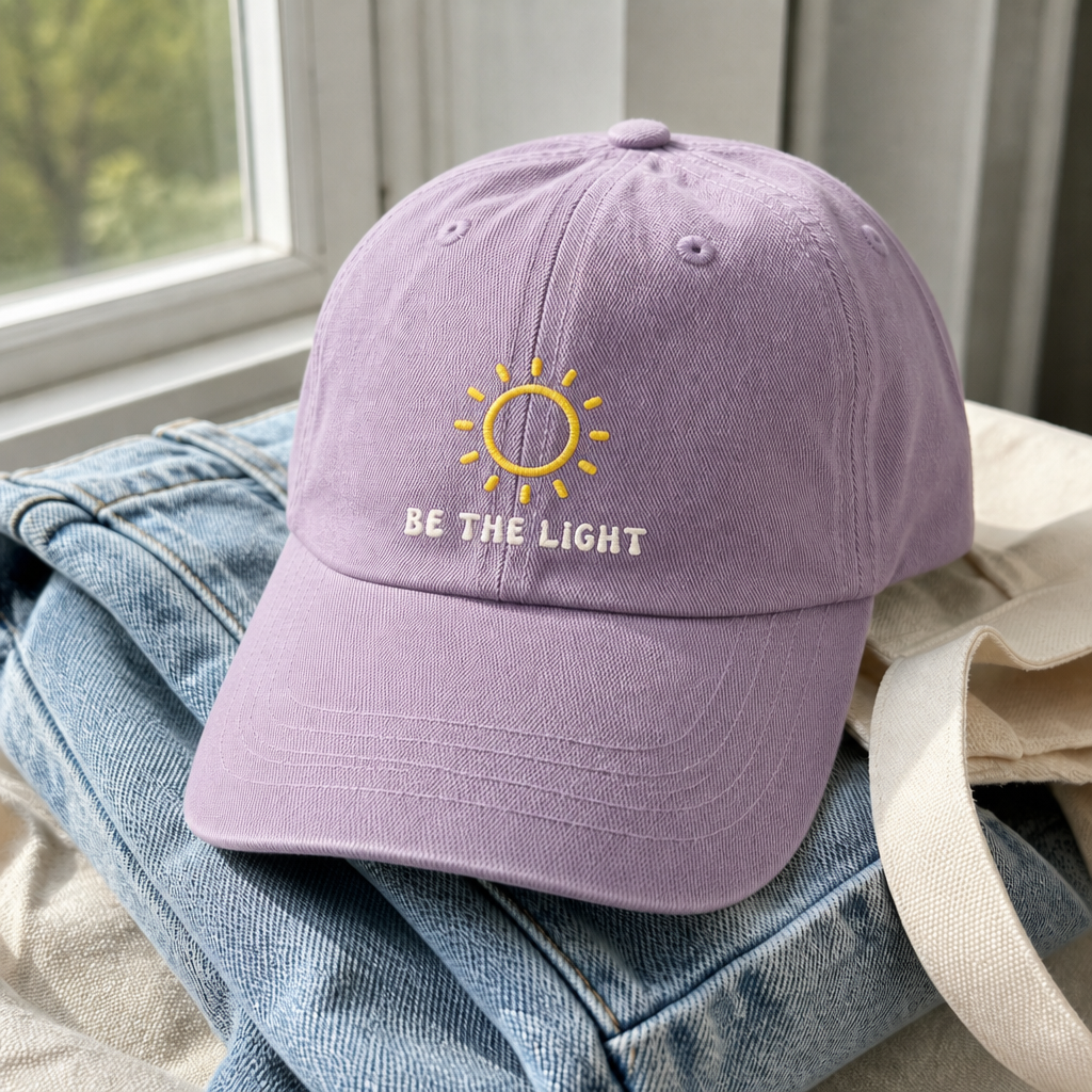 Be The Light Dad Hat - Orchid