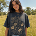 Floral Cross Tee front lifestyle photo