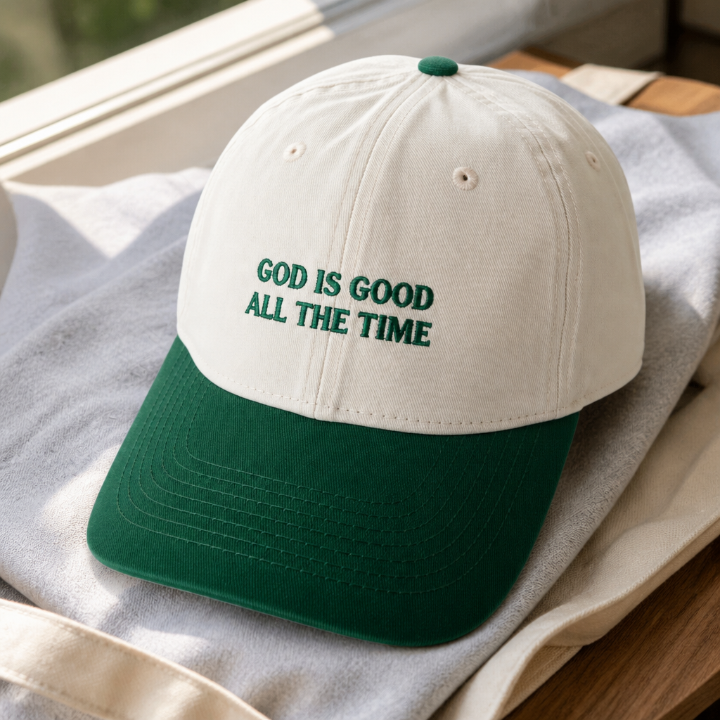 God Is Good All The Time Hat - angled product photo