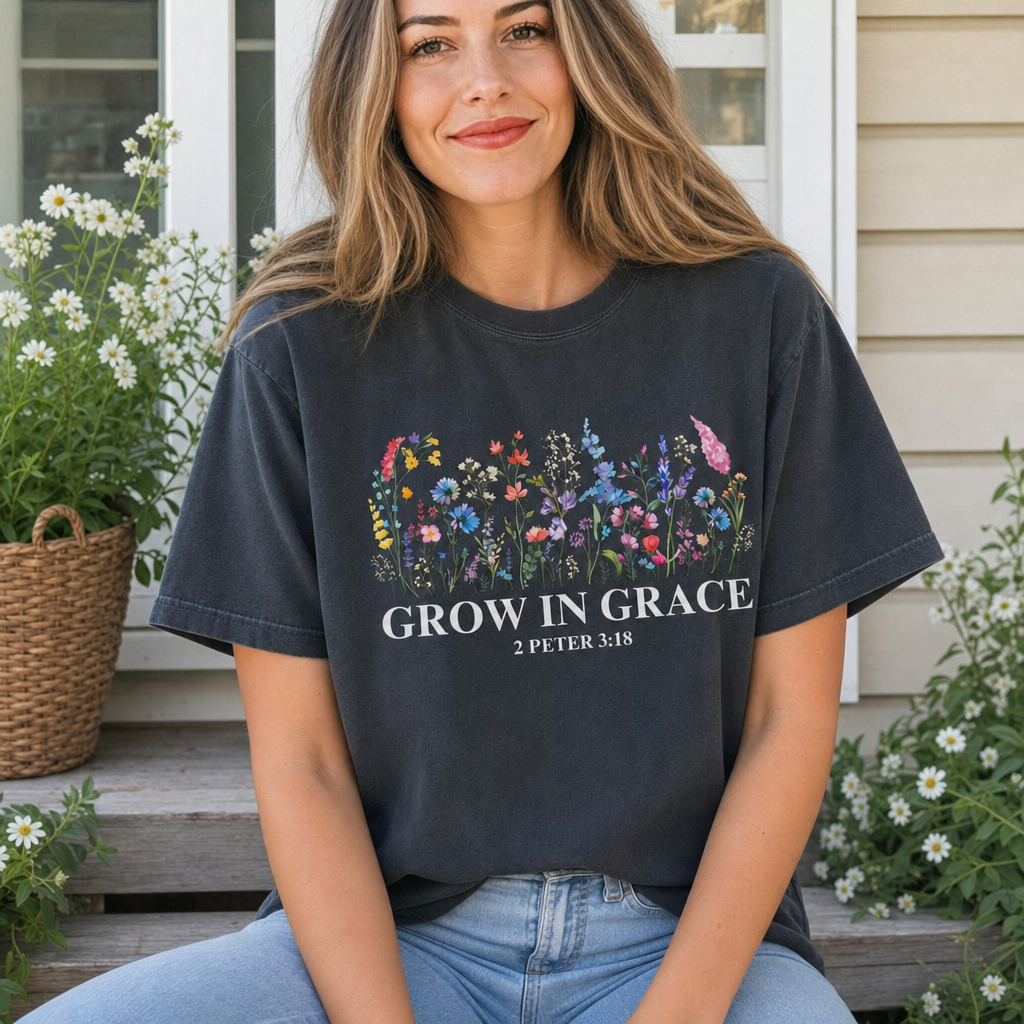 Grow in Grace Tee realistic lifestyle image 3