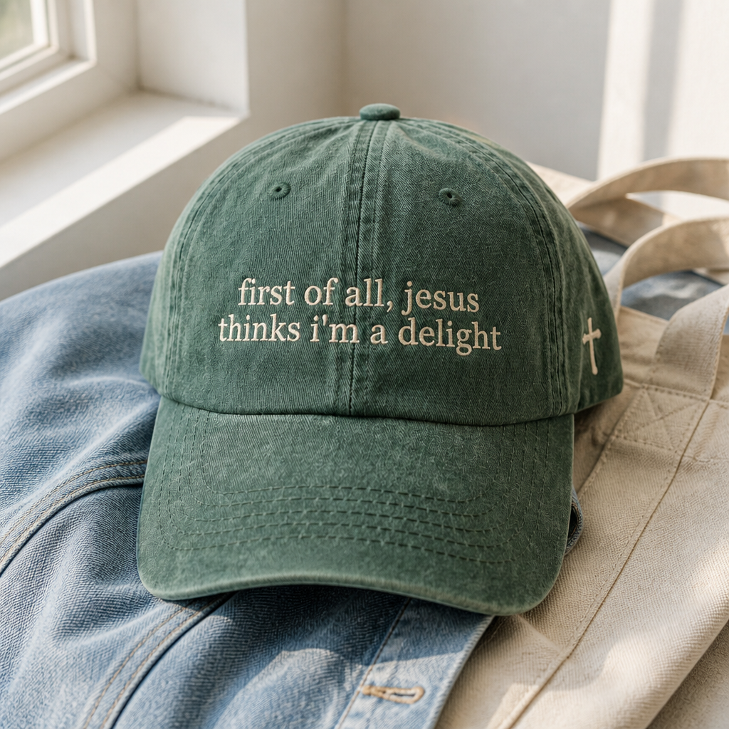 Jesus Thinks I'm A Delight Hat - organic hero
