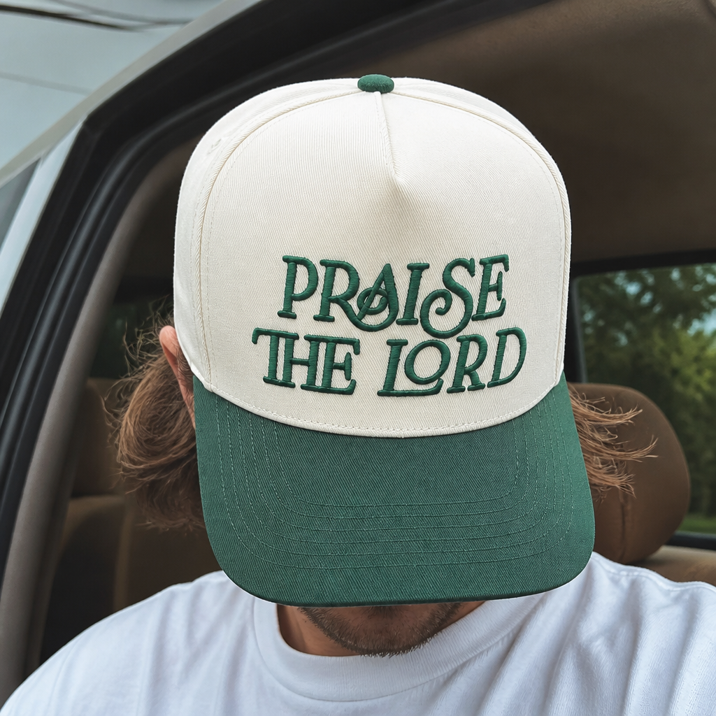 Praise The Lord Trucker Hat - worn lifestyle