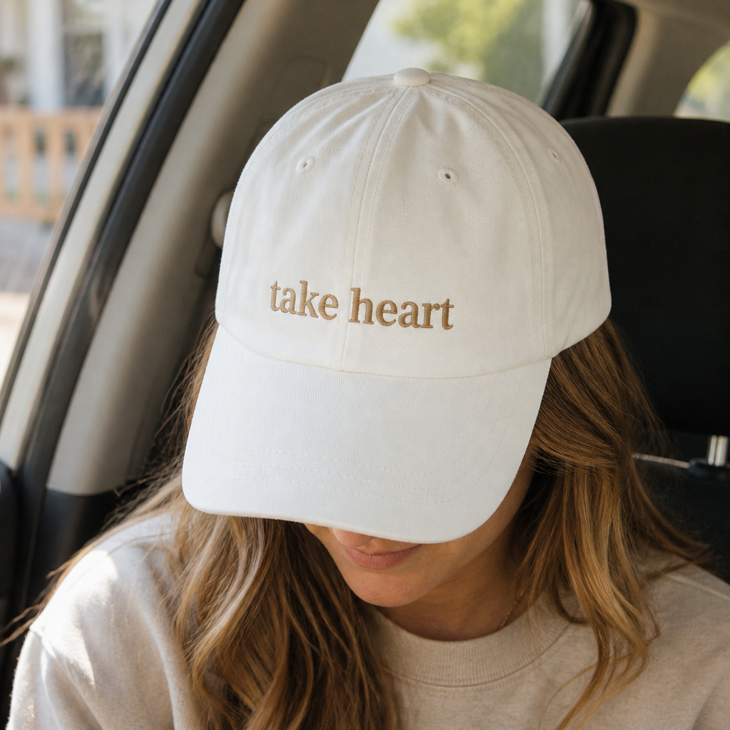 Take Heart Hat - worn lifestyle